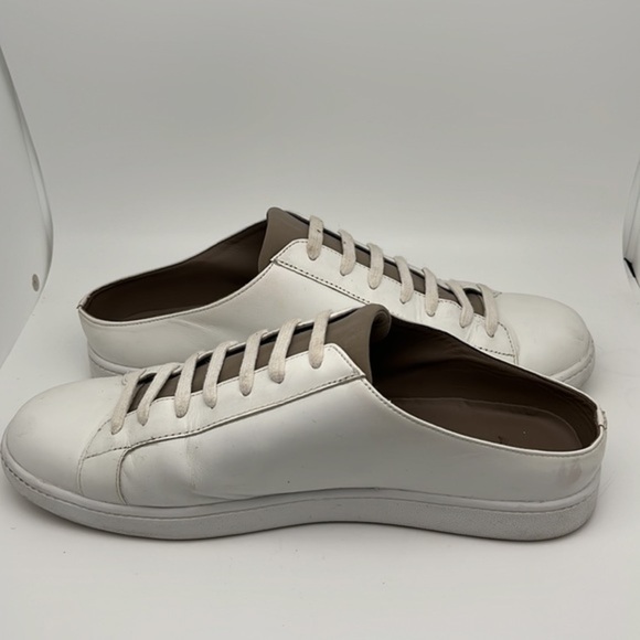 Vince Verrel Slip on Sneakers Open Back White Leather Low Top Shoes Size 8.5 - Picture 4 of 13